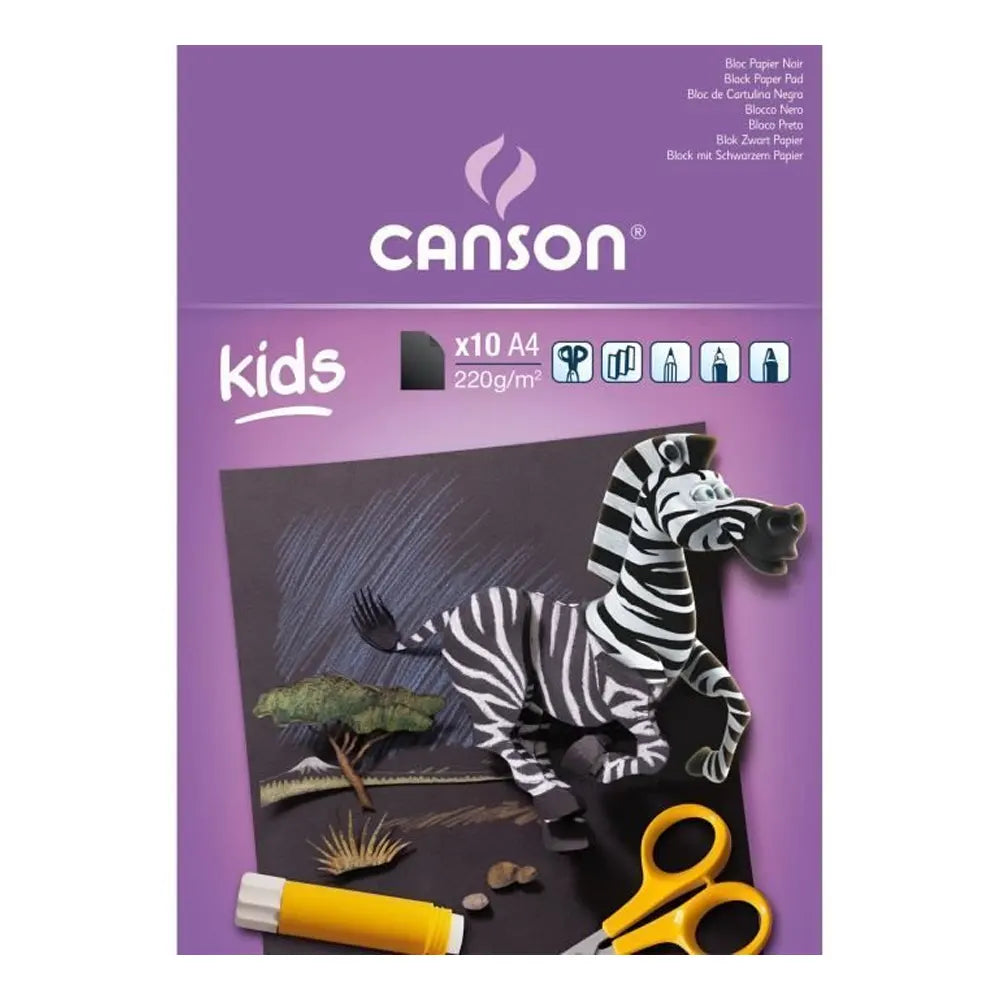 Canson Bloc Enfant 10 Feuilles A4 - 2 220 g/m²- 5A+