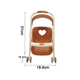 Poupée Reborn Bébé avec Poussette Marron - 3A+