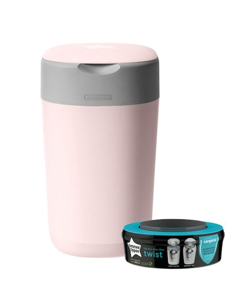Tommee Tippee Poubelle à couches Anti-Odeur Twist & Click - Rose