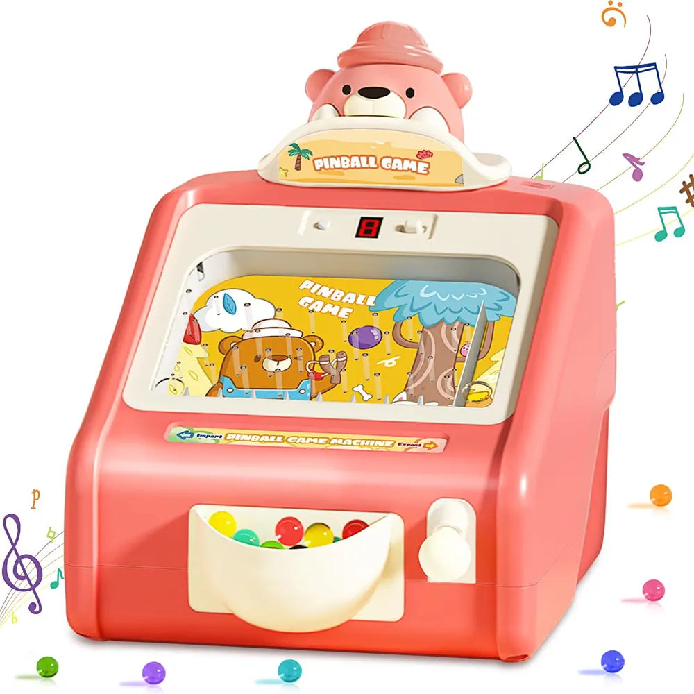 Mini Machine de Flipper Électronique pour Enfants – Thème Ours- 3A+