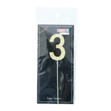 Cake Topper Chiffre 3 - Doré