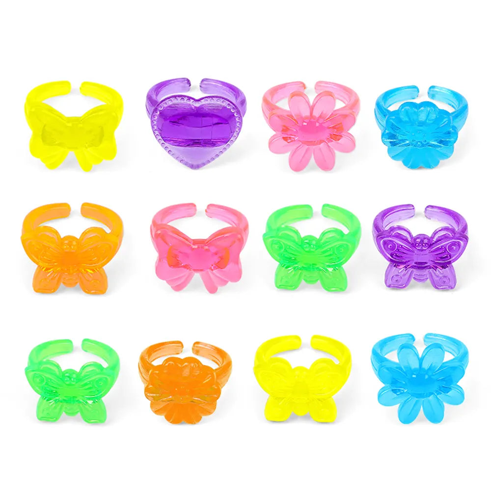 Lot de 12 Bagues en Plastique – 3A+
