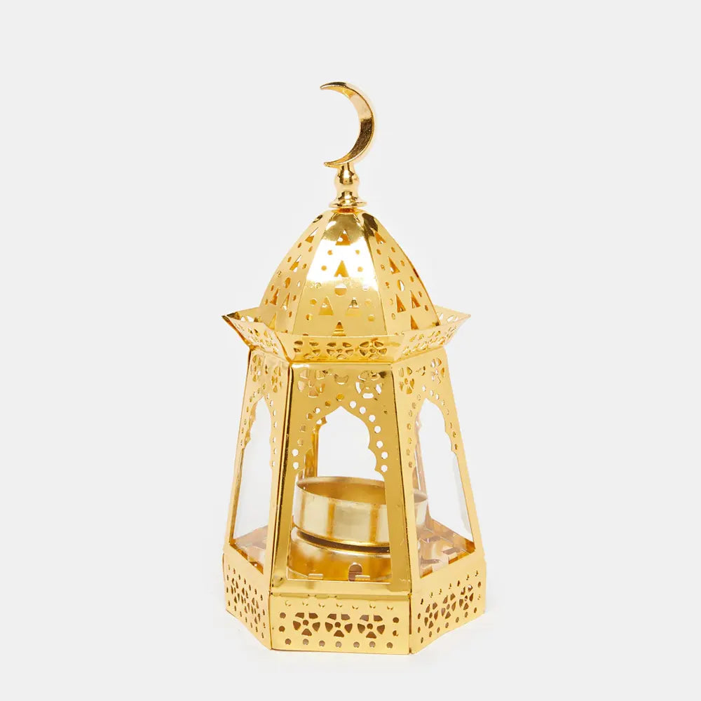 Lanterne Décorative en Métal - Dorée