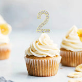 Cake Topper Chiffre 2 - Doré