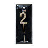 Cake Topper Chiffre 2 - Doré