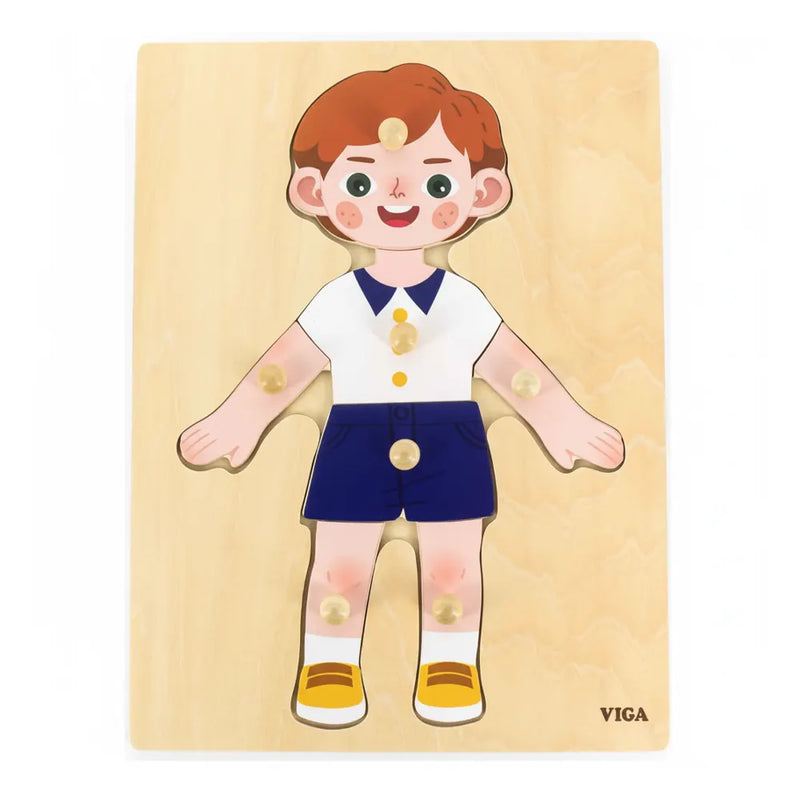 Puzzle Viga Toys Parties du Corps 18M+ - Garçon