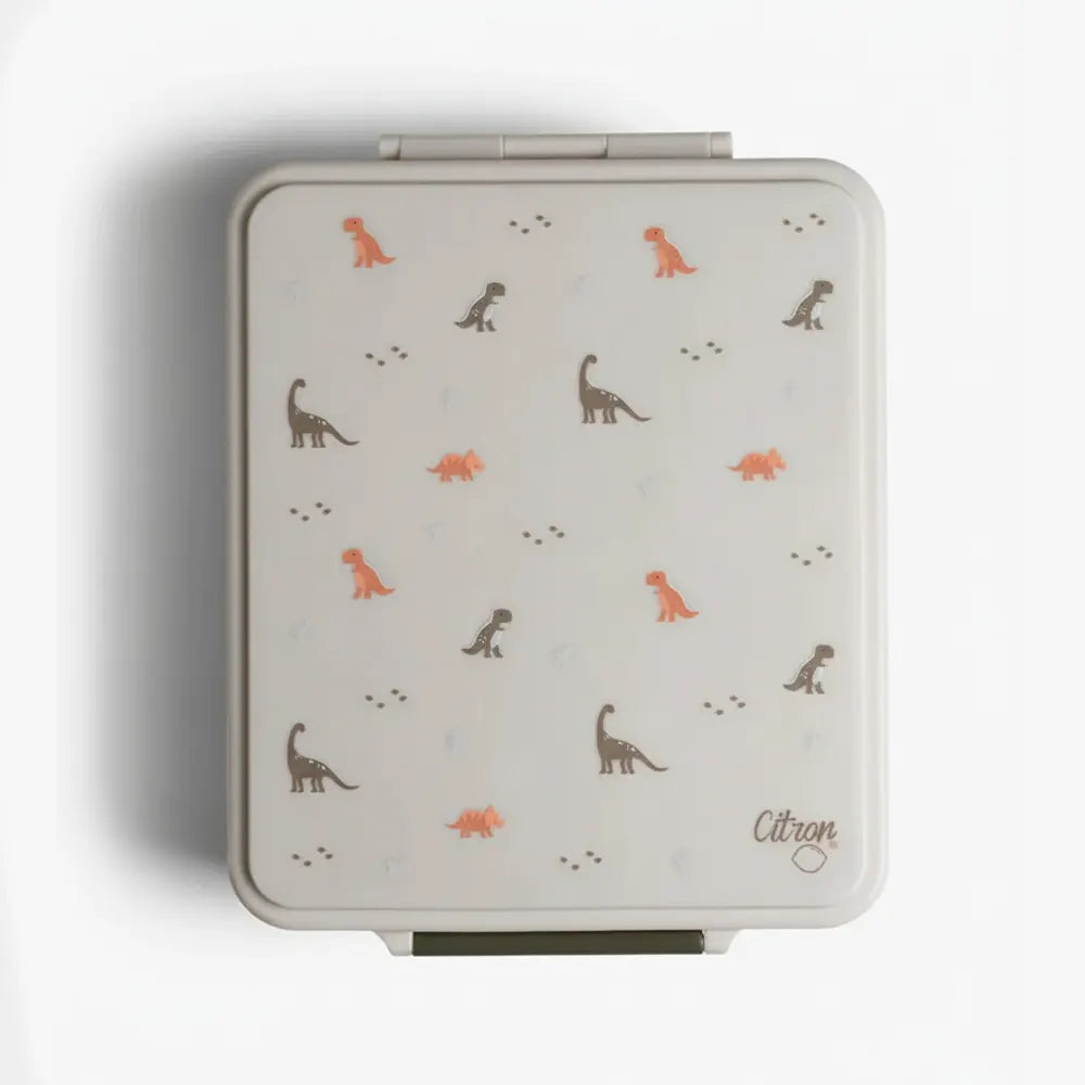 Citron Large Lunchbox with Insulated Food Jar - Green Dino