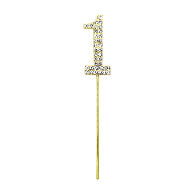 Cake Topper Chiffre 1 - Doré