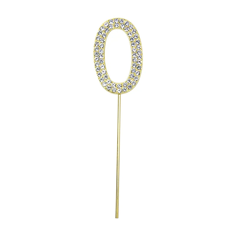 Cake Topper Chiffre 0 - Doré
