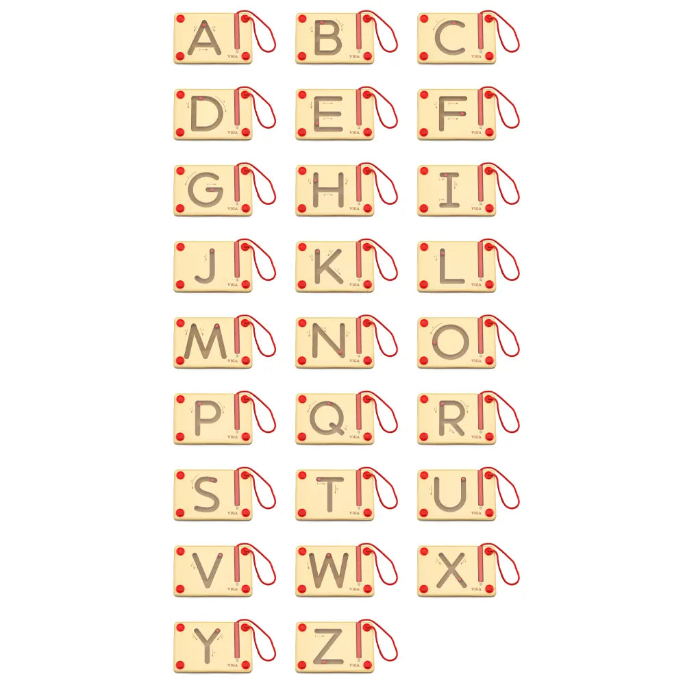Viga Toys Tableau d’Écriture Magnétique Lettres Majuscules – 3A+