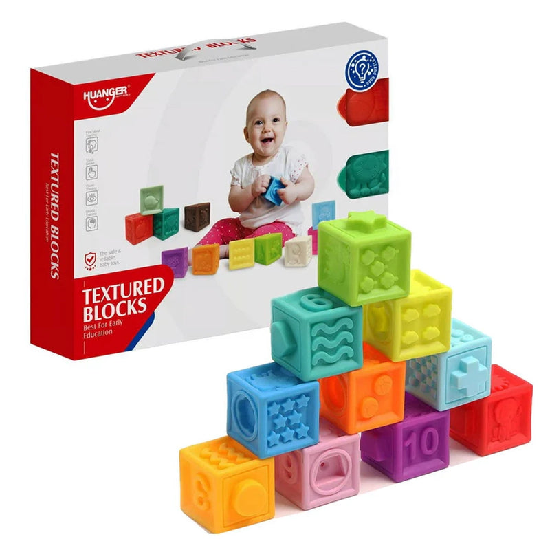 Huanger Ensemble de 12 Cubes Sensoriels 6M+