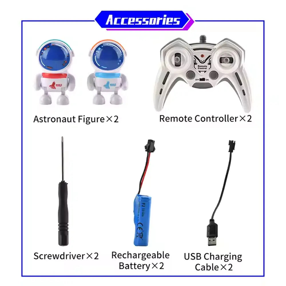 Jeu de Bumper Cars RC – Set de 2 Voitures Télécommandées - 3A+