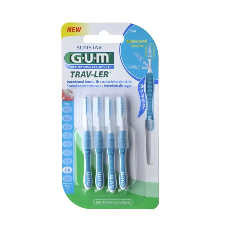 Cepillos interdentales finos G.U.M Trav-Ler de 1,6 mm x 4 unidades
