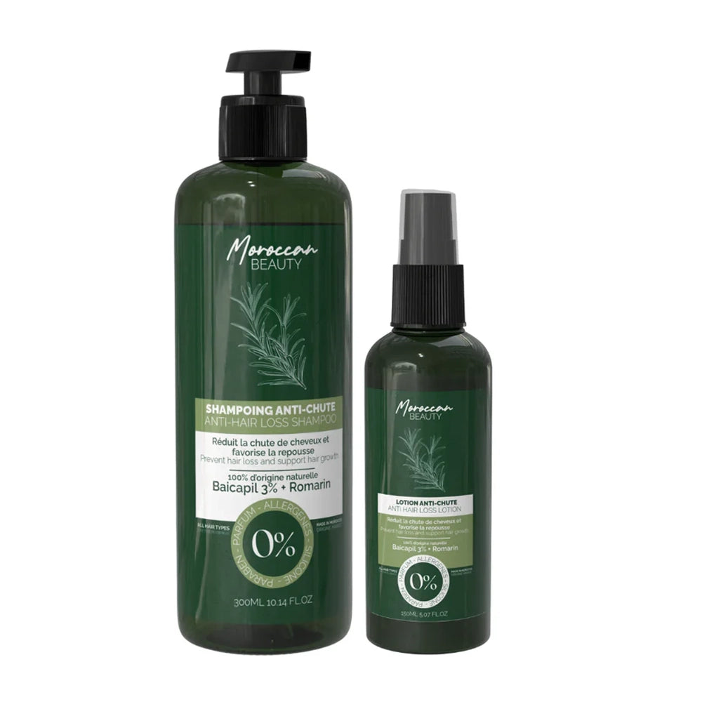 Moroccan Beauty Duo Cure Naturelle Anti-Chute & Repousse – Shampoing 300ml & Lotion 100ml