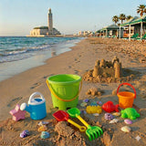 Seau de Plage avec Accessoires Multicolores - Vert