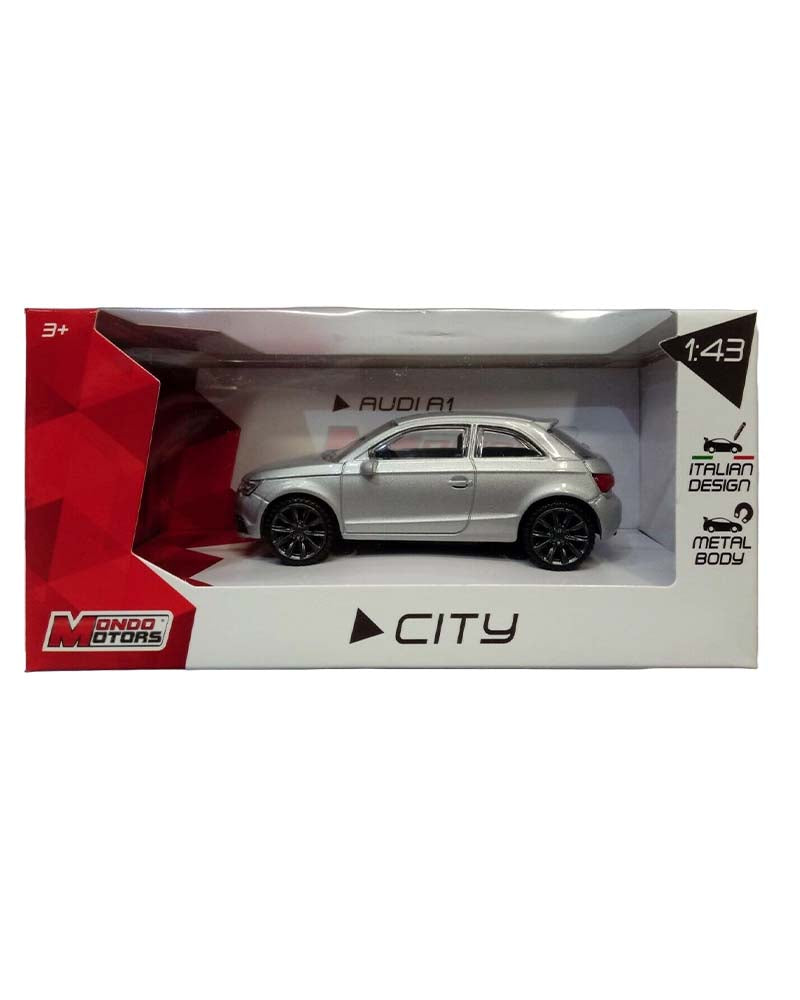 Mondo Motors Audi A1 Mini Coche de Colección City 3A+ - Gris