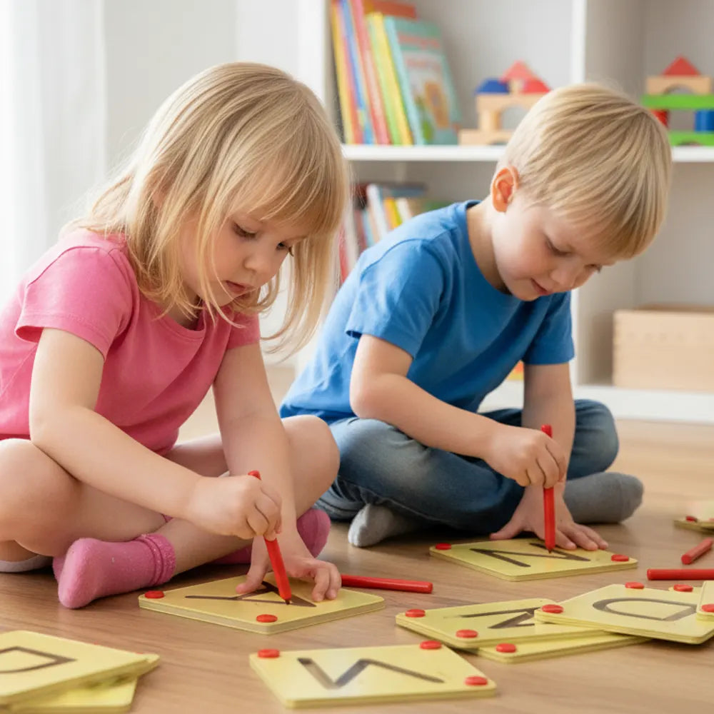Viga Toys Tableau d’Écriture Magnétique Lettres Majuscules – 3A+