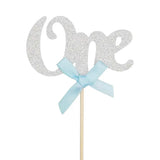 Lot de 10 Cupcake Anniversaire ONE - Argent