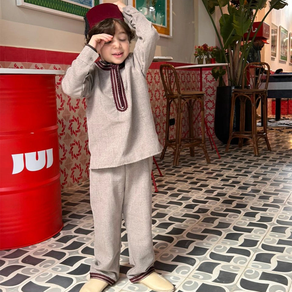 Mami Cami Jabador Garçon en Taupe avec Sfifa Bordeau