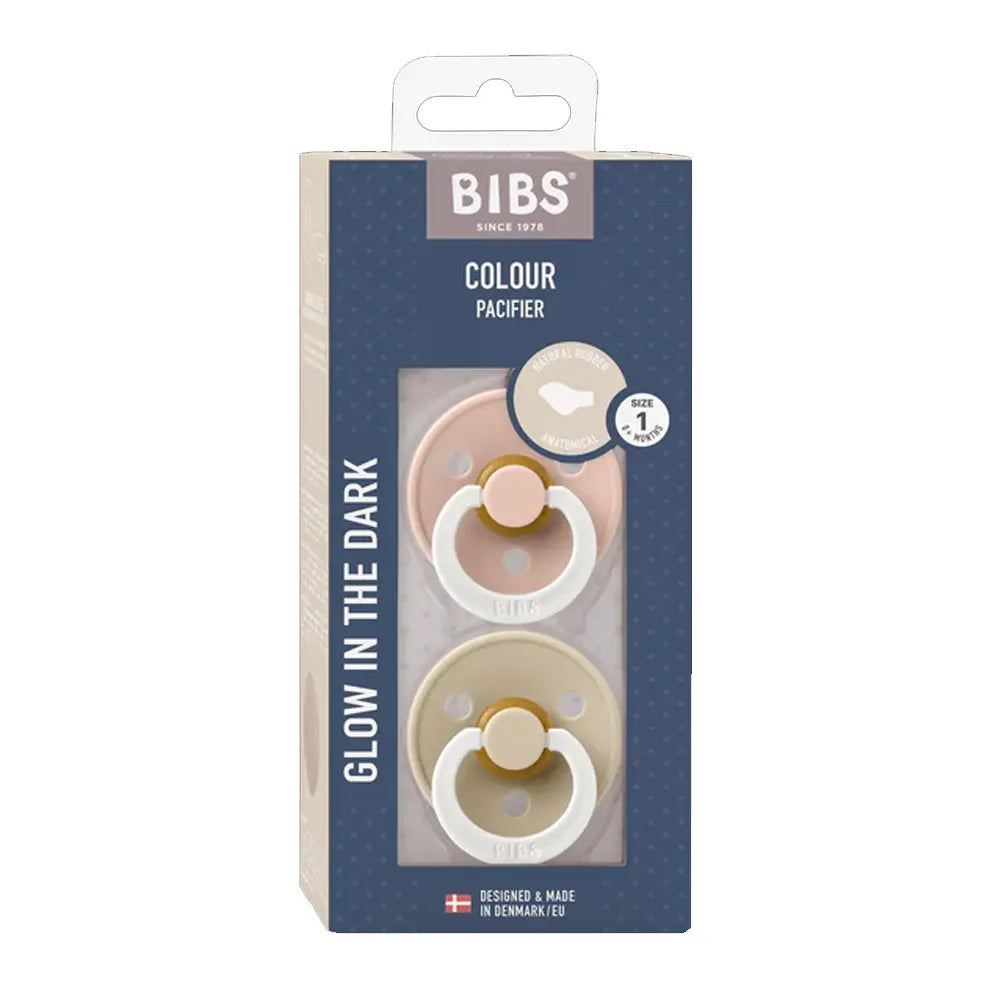 BIBS Pack de 2 Chupetes Anatómicos Rubor/Vainilla – GLOW