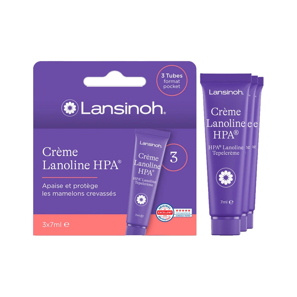 Lansinoh Crème Mamelons Lanoline HPA® 3x7ml