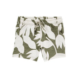 Short de felpa sin cierre para Niño Carter's - Tropical Verde y Blanco