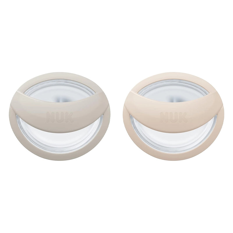 NUK Lot de 2 Sucettes MommyFeel 0-9M - Gris & Beige