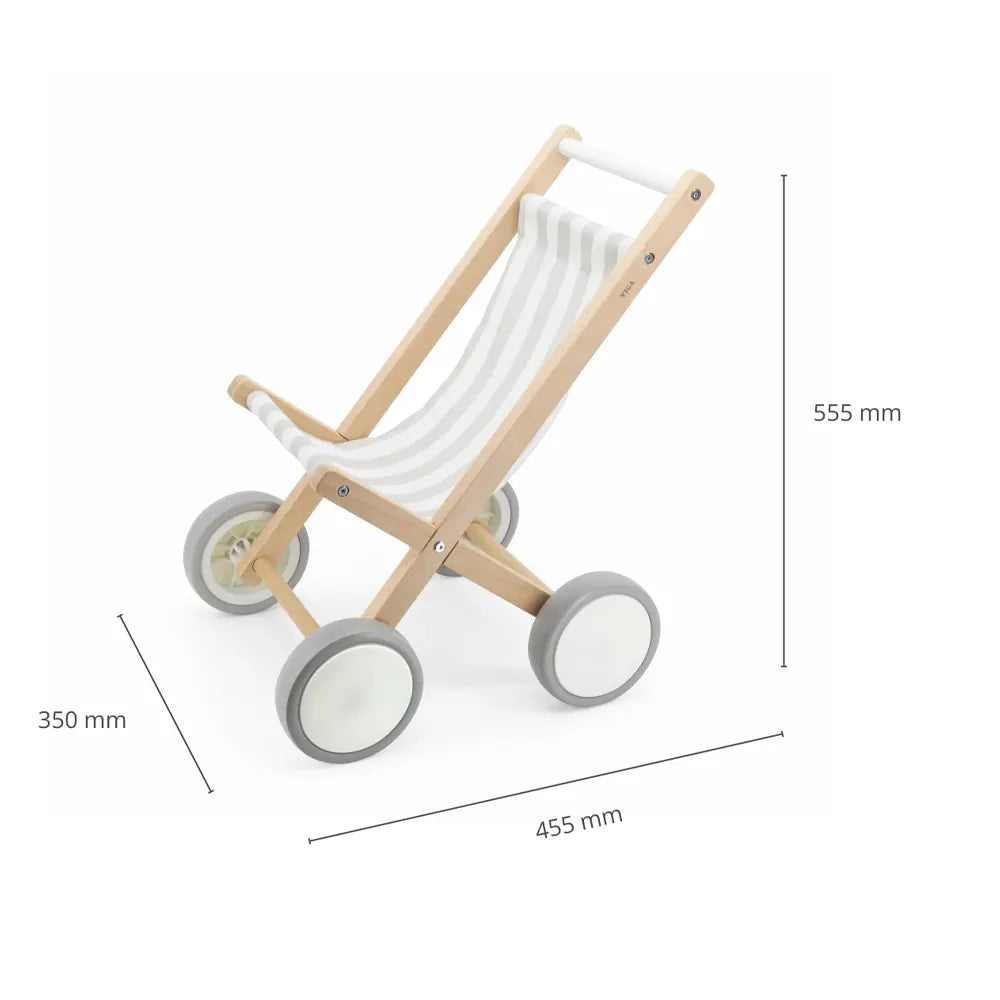 Viga Toys Poussette pour Poupée Gris – 18M+
