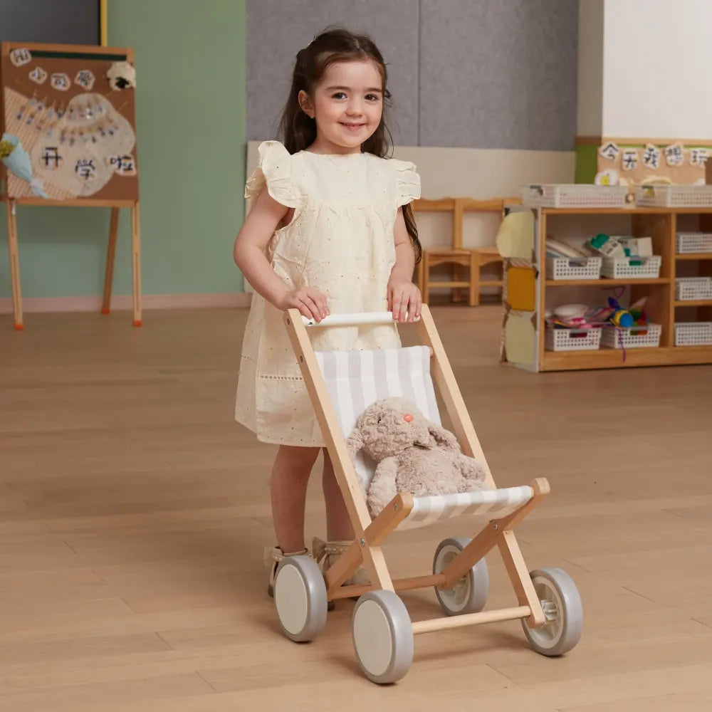 Viga Toys Poussette pour Poupée Gris – 18M+