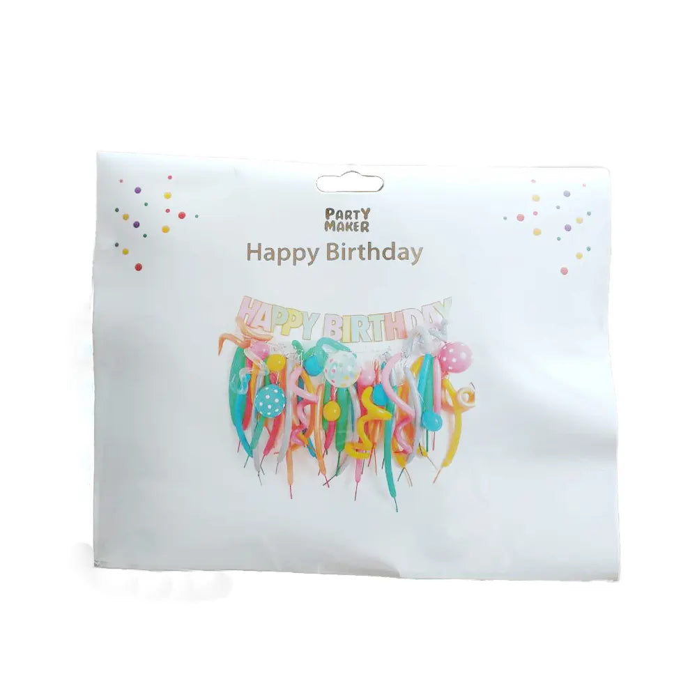Kit Ballons Happy Birthday Colorés