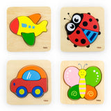 Viga Toys Puzzle de Blocs en Bois - Coccinelle