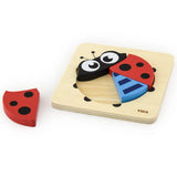 Viga Toys Puzzle de Blocs en Bois - Coccinelle