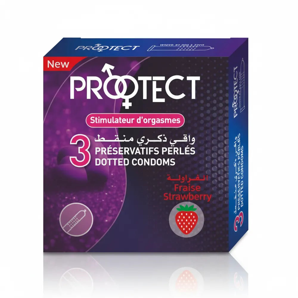 Protect Préservatifs Fraise – 3 Pièces