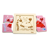 Viga Toys Puzzle Plat Crabe en Bois – 12M+