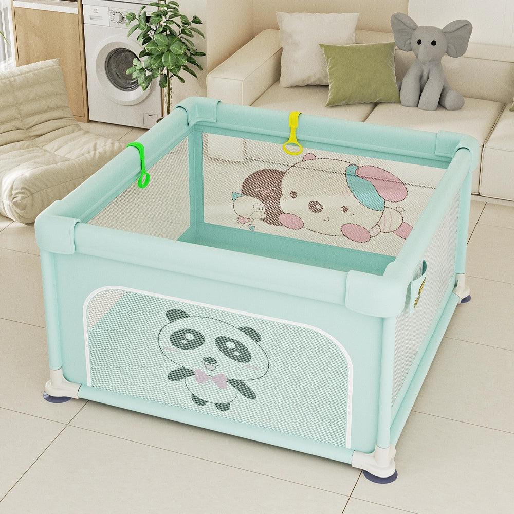 Parc de Jeux (60x21x27cm) avec Barrière de Sécurité - Vert