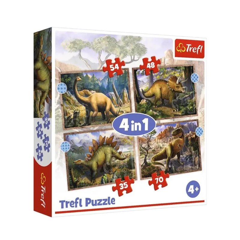 Trefl Puzzle 4en1 Dinosaures - 4A+
