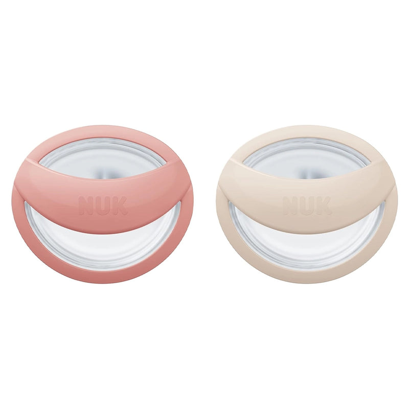 NUK Lot de 2 Sucettes MommyFeel 0-9M - Rose & Beige