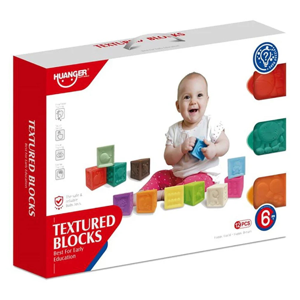 Huanger Set de 12 cubos sensoriales 6M+