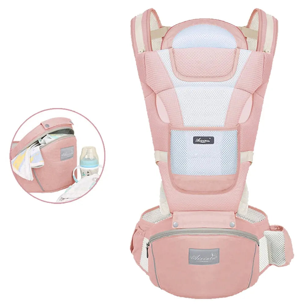 Portabebé Multifuncional con Asiento de Cadera Integrado