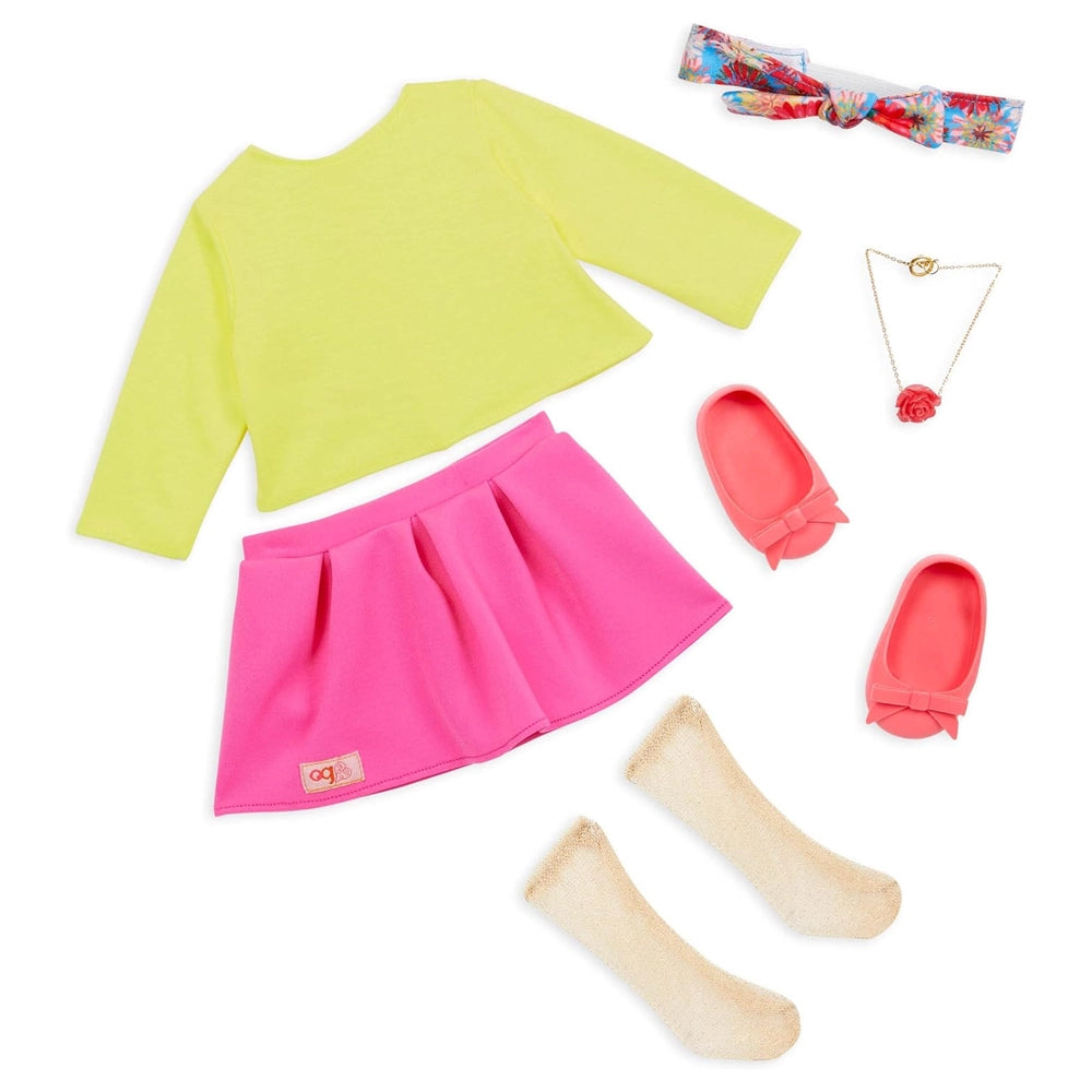 Our Generation Poupée avec Jupe Rose & Collier 46cm 3A+ - Patricia