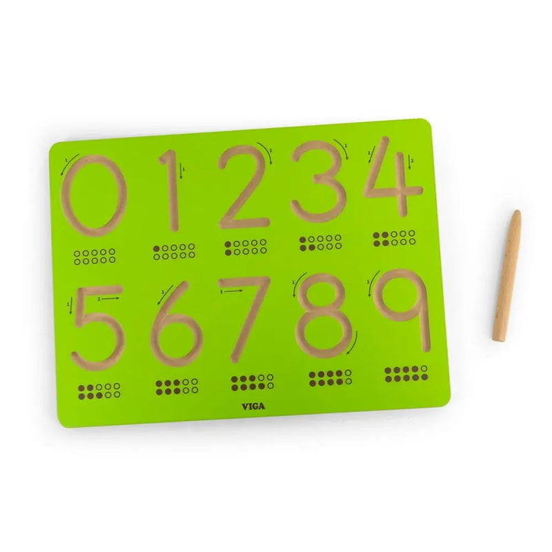 Viga Toys Tablero de Trazado Preescritura Números - 3A+