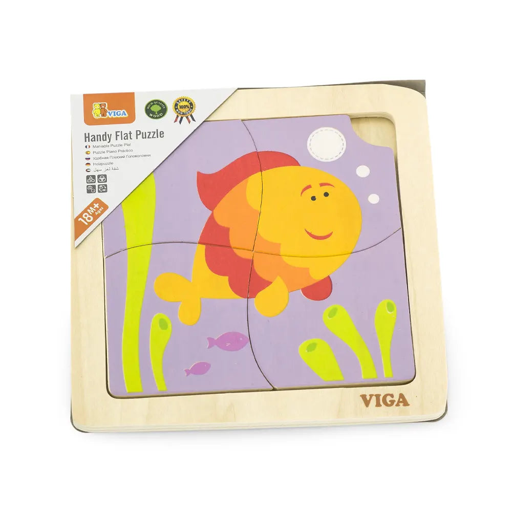 Viga Toys Puzzle Plat Poisson en Bois – 12M+