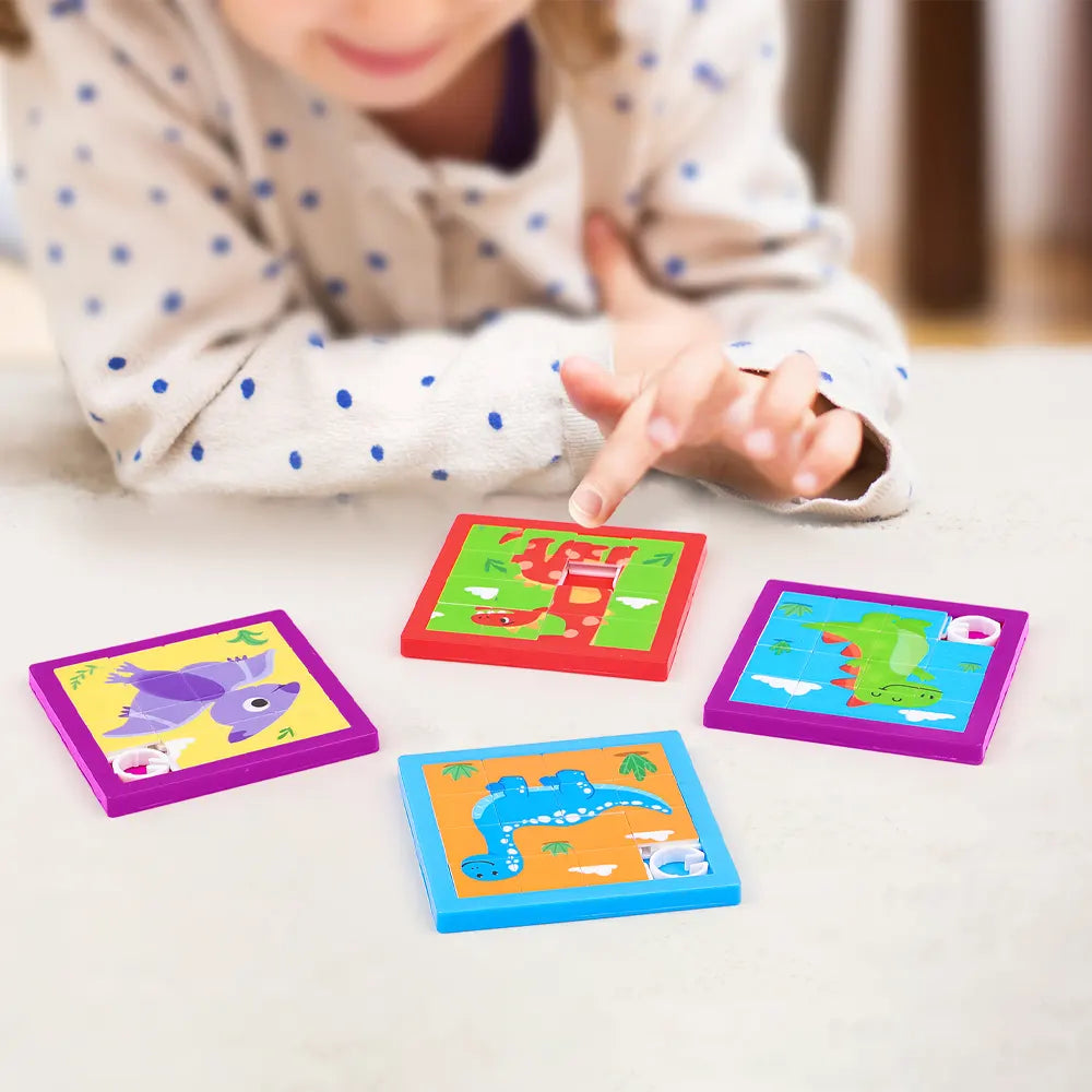 Lote de 2 Puzzles Deslizantes Dinosaurio – 3A+
