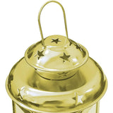 Lanterne Décorative en Métal et Verre 10x18 cm - Dorée