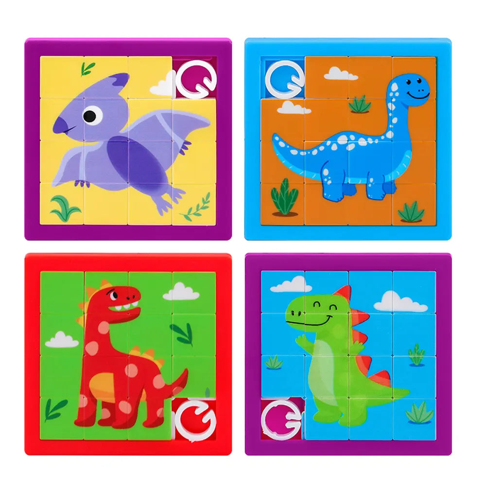 Lote de 2 Puzzles Deslizantes Dinosaurio – 3A+