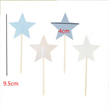 Lot de 8 Pics Décoratifs Étoiles 8cm