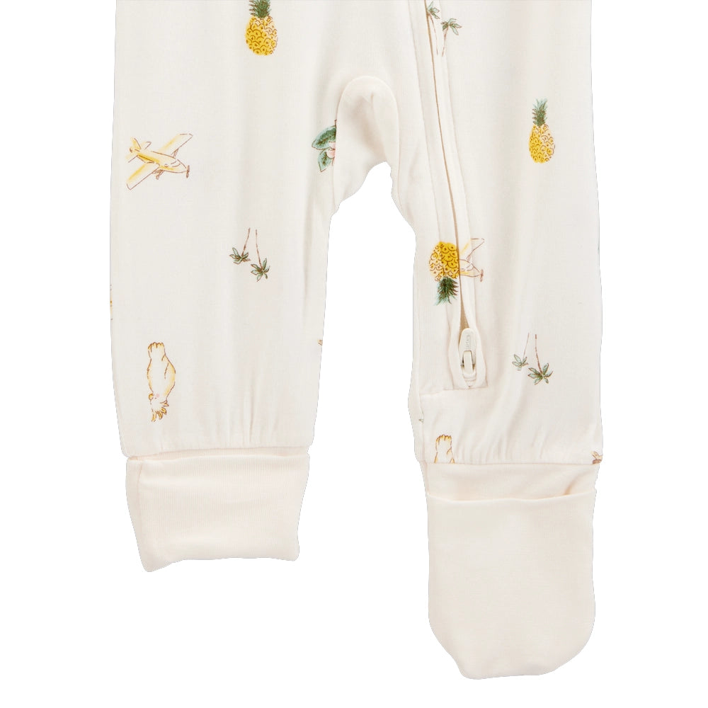 Pelele con Cremallera Bidireccional para Bebé Niña Carter's - Tropical Marfil