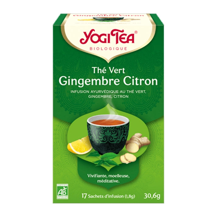 Té verde Yogi Tea con jengibre y limón (17 bolsitas)