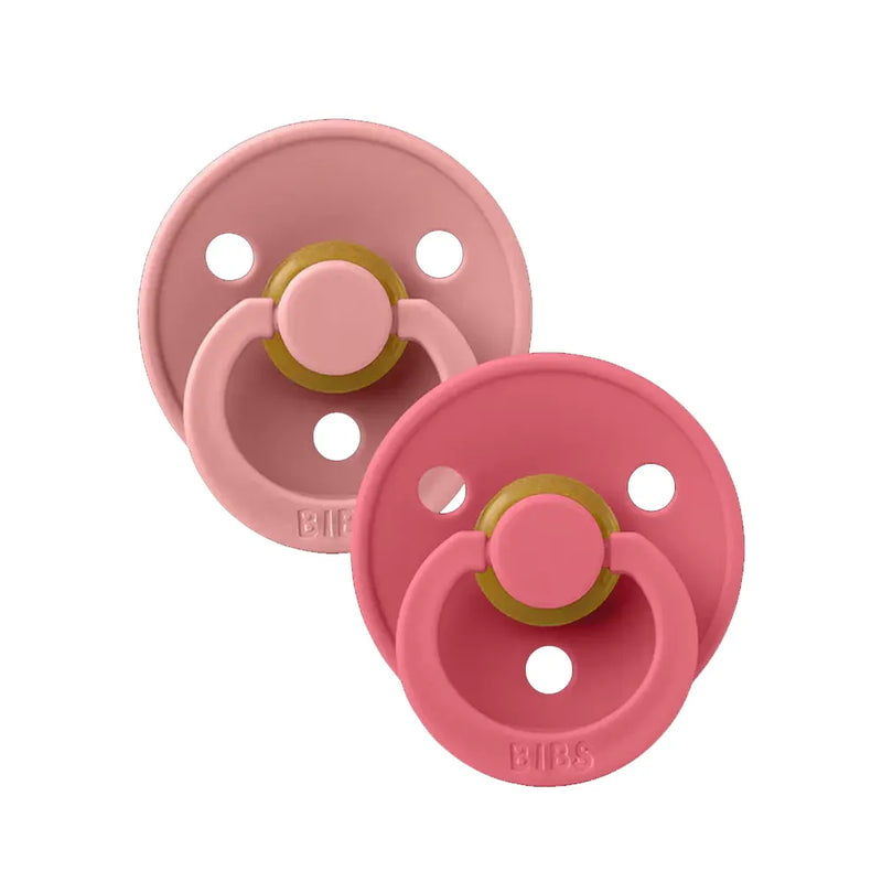 BIBS Pack de 2 Chupetes Anatómicos - Rosa Viejo/Coral