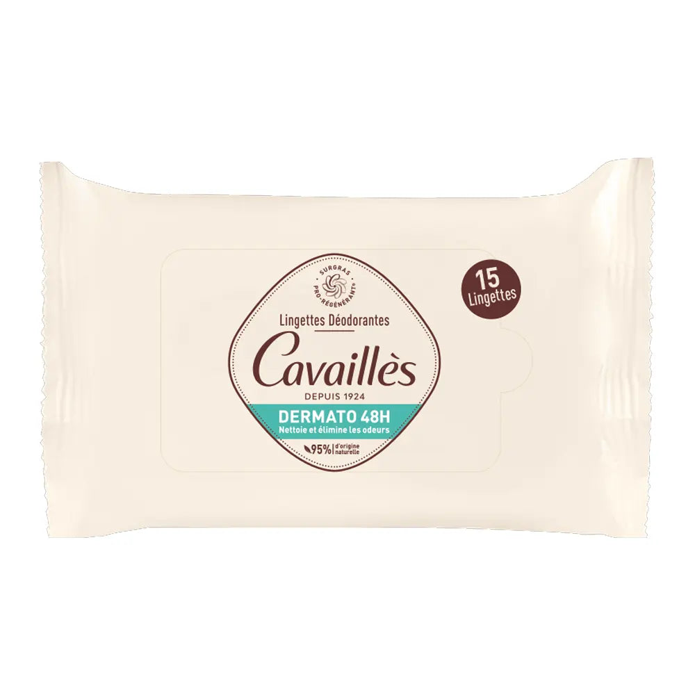 Rogé Cavaillès Lingettes Déodorantes Dermato 48H – 15 Lingettes